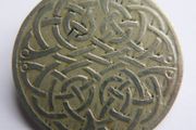 Vintage Brooch Celtic Design Scottish  Pewter Pin Brooch
