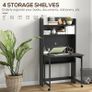 Foldable Computer Desk with Storage Shelves Image 4