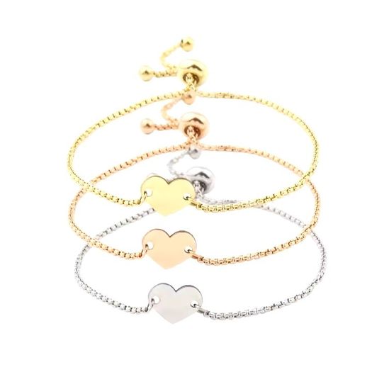 The Cherished Heart Bracelet  Custom Engraving Available By R'Laith