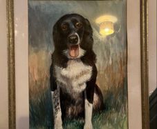 Pastel Dog Painting by Donald Pass