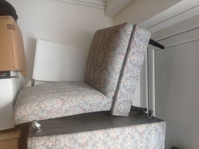 Lounge armchair and padded chair