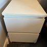 White 2 Drawer Bedside Locker Image 2