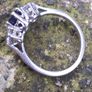 Sapphire Diamond Platinum Ring Image 6