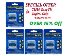 Scalextric  C8516: Sale! 4x New Easy-Fit Digital Chip Single Seater