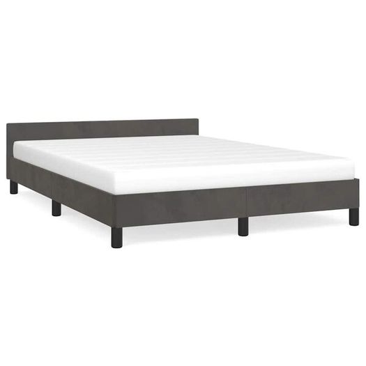 Bed Frame without Mattress Black 135x190cm Double Velvet