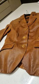 Tan leather Blazer vintage y2k