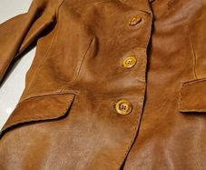 Tan leather Blazer vintage y2k