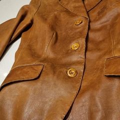 Tan leather Blazer vintage y2k