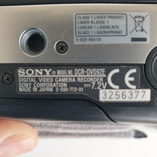 Sony handycam DVD 92E READ