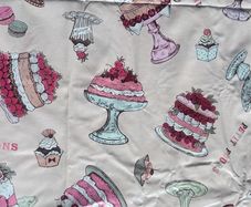 Vinyl Tablecloth Cupcakes and Party