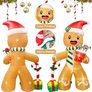 FREE SHIPPING Inflatable Christmas Decorations 240cm(8ft) Christmas Inflatables Gingerbread Blow Up Christmas Outdoor Decorations Christmas Garden Decorations Built-in LED Xmas Decorations Image 2