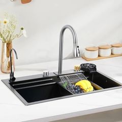 Waterfall Kitchen sink set Xspecial KEB001IT silver