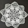 Vintage Handmade White Crochet Lace Doily serviette 35cm Round Floral Table Centrepiece Image 4