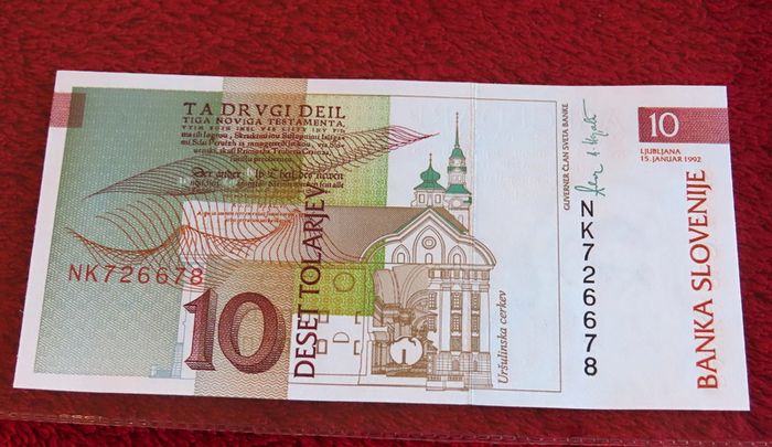 Slovenia Coins Banknote Stamp set vintage currency collectors