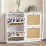 Cabinet with Drawers - 16 Vintage Drawers, Card Catalog Cabinet, Black Wooden Image 4