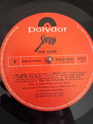 Sham 69 x 2 vinyl albums - The Game and Thats Life
