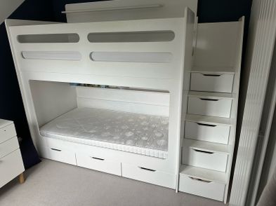 Psw Furnishings Premier Bunk Bed With Full Stairs And Storage For Sale ...