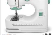 Portable Electric with 12 Built-In Stitch Patterns, 6 Presser Feet, Foot Pedal, 2-Speed Control, Fast Sewing for Clothes, Fabrics, DIY &amp; Home Use