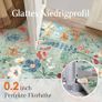 Living Room Green Washable Flower Area Rug 80x150cm Non Slip Boho Natural Modern Floral Large Carpet Dining Room Bedroom Kitchen Hall Lounge Office Low Pile Soft Carpets Image 2