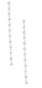 Claire's Girls and Womens Crystal Drop Earrings in Silver-free postage !