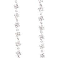 Claire's Girls and Womens Crystal Drop Earrings in Silver-free postage !