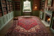 Classic Large Persian Heriz Hand Knotted Carpet Rug