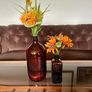 Vintage Amber Ribbed Glass Apothecary Bottle Farmhouse Decor & Medicine or Poison Bottle Image 7