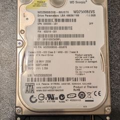 Western Digital Scorpio 250GB 2.5" SATA