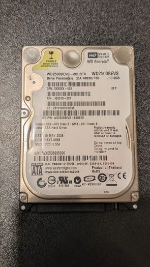 Western Digital Scorpio 250GB 2.5" SATA