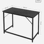 NEW SALE | Computer Desk, Small Office Desk and Workstation, Work Desk for Home Office, Study, Bedroom, 50 x 100 x 76 cm, Industrial Style, Metal Frame Image 3