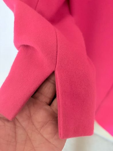 Hot pink wool mix coat in hot pink from Topshop size 10