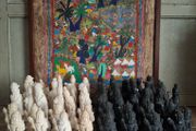 Vintage Chinese Figural Chess Pieces