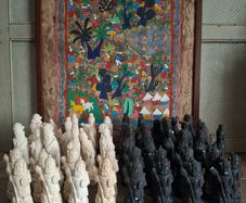 Vintage Chinese Figural Chess Pieces