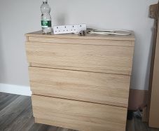 ikea malm 3 drawer chest