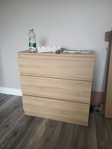 ikea malm 3 drawer chest