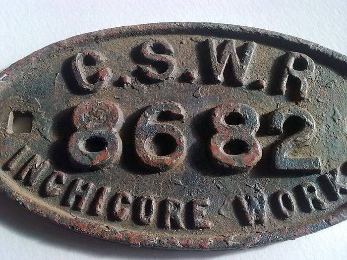 Great Southern & Western Railway carriage plate Inchicore Works Ireland GSWR