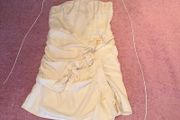 PrettyLittleThing cream dress matching neck tie
