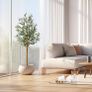 5FT Artificial Olive Tree, 150cm Large Tall Fake Plants, Artificial Olive Plants with Lifelike Leaves, Wood Trunk, Fruits, Suitable for Indoor Outdoor Living Room Garden Decor Image 6