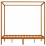 Canopy Bed Frame Honey Brown Solid Pine Wood 120x200 cm Image 4