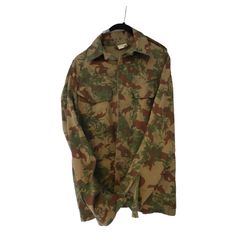 Vintage South African Police Camo Field Jacket 1984 Size M Bush Jacket