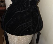 Principles black velvet evening bag