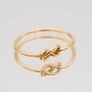 NEW 18k gold plated PRYA eternity knot ring in gift bag Image 3