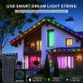 10M RGBIC USB 5V LED Sting Light Bluetooth Music APP WS2812 Programmable DIY Fairy Lights Birthday Party Garland Christmas Decor Image 5