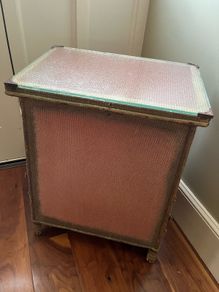 Vintage wicker Locker/ style of Lloyd Loom