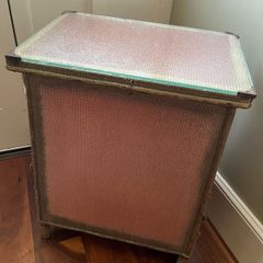 Vintage wicker Locker/ style of Lloyd Loom