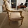 Louis XVI-style gilt settee and armchair, tapestry upholstery Image 8