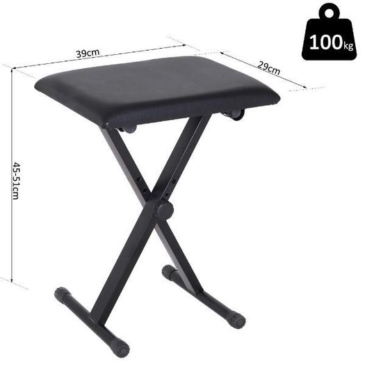 Foldable Adjustable Keyboard Stool