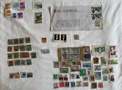 Vintage Asian stamp bundle from 1890 onwards