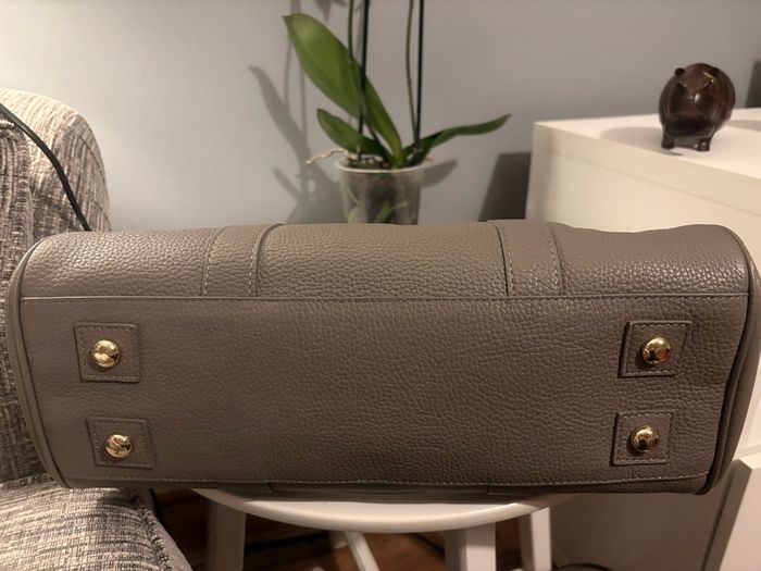Grey/taupe Darwin Leather satchel