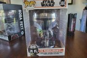 Jumbo 10 inch Mandalorian with child Funko Pop